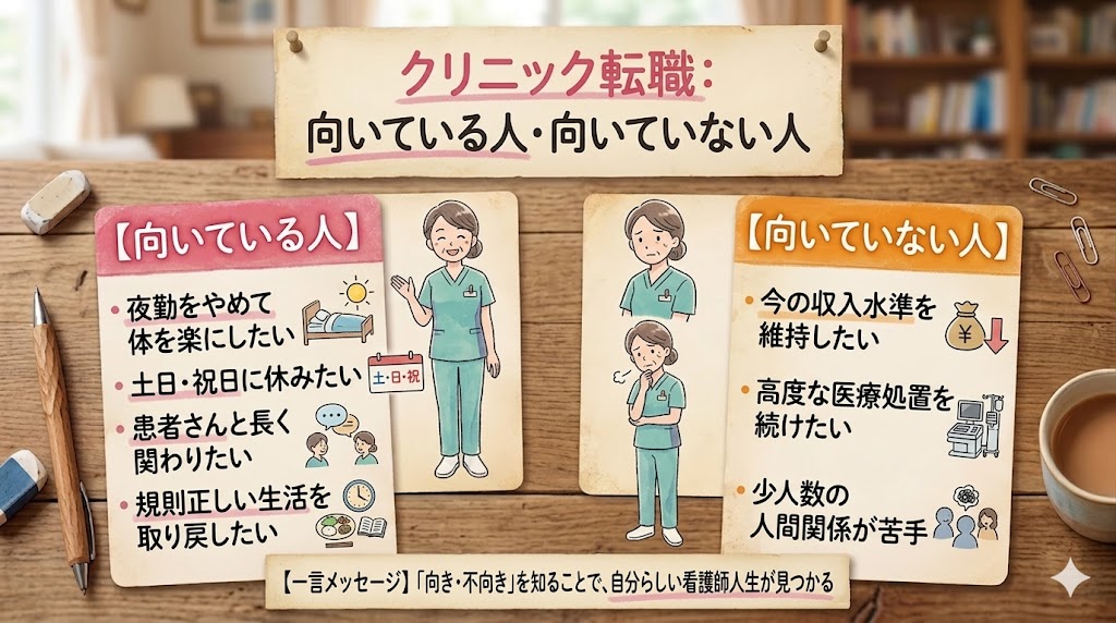 クリニック転職：向いている人・向いていない人