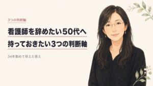 看護師を辞めたい50代へ｜退職前に持っておきたい3つの判断軸