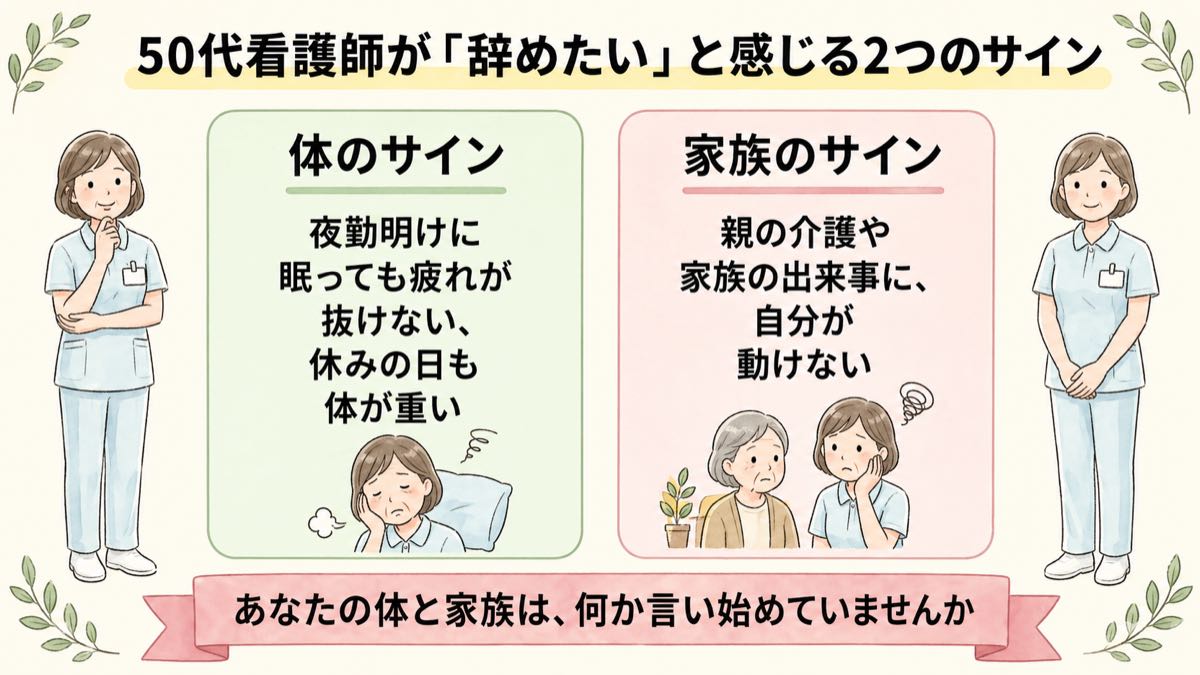 50代看護師が辞めたいと感じる2つのサイン