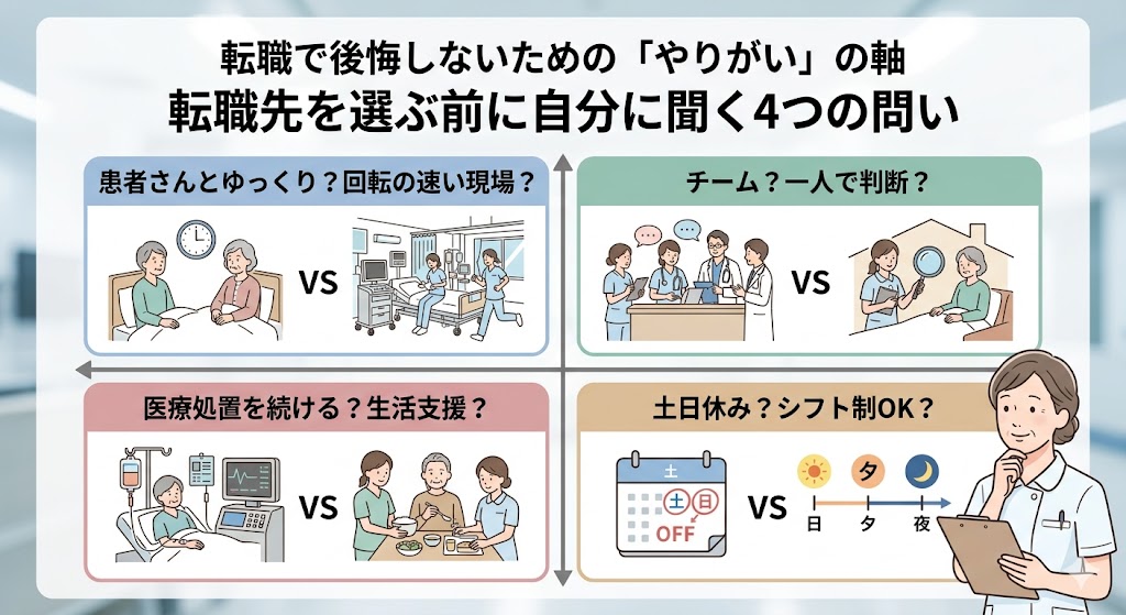 転職で後悔しないためのやりがいの軸｜自分に聞く4つの問い