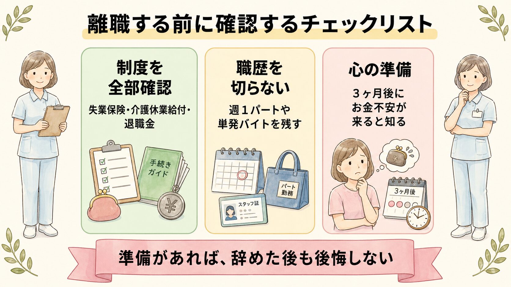離職する前に確認するチェックリスト 制度・職歴・心の準備