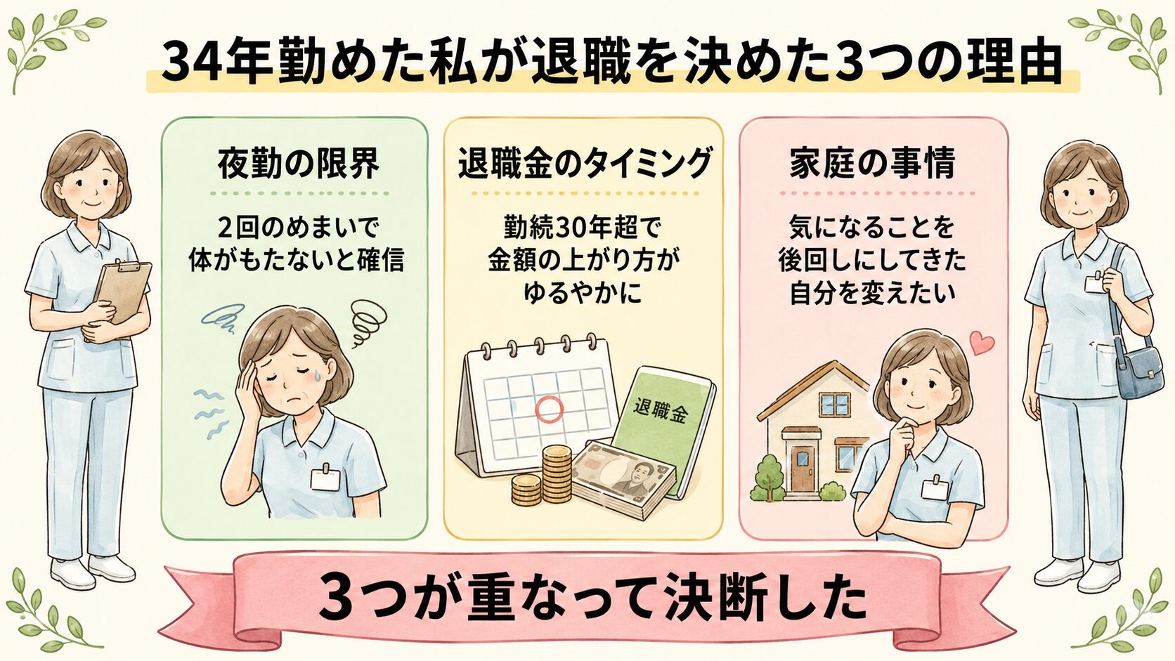34年勤めた私が退職を決めた3つの理由