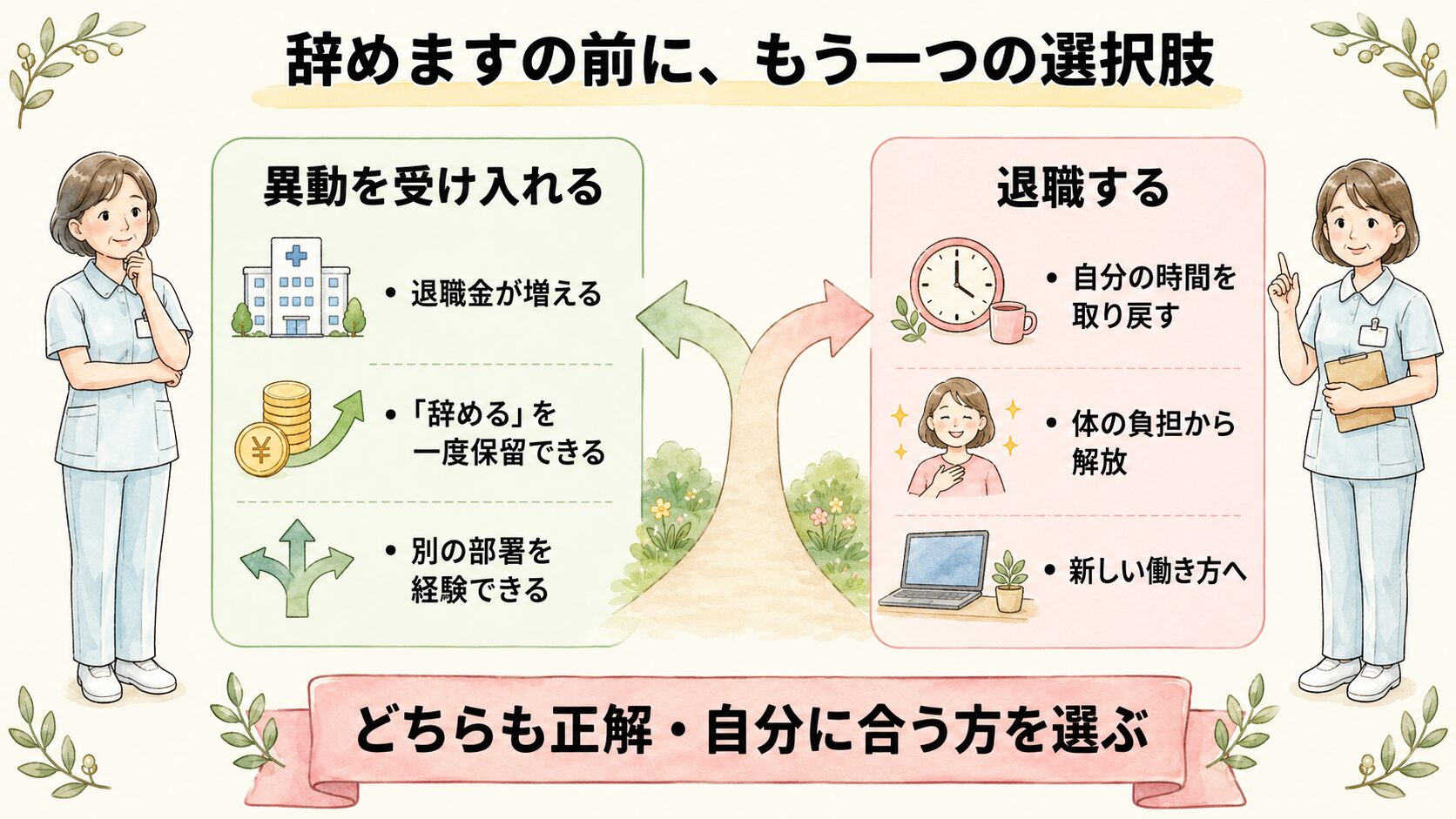 異動か退職かの選択肢