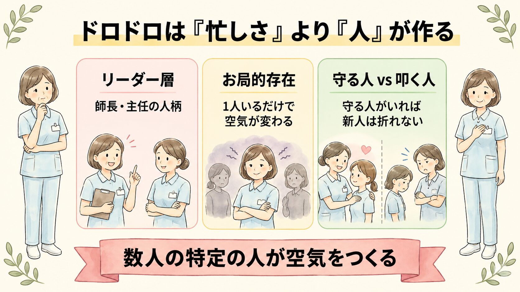 ドロドロは『忙しさ』より『人』が作る