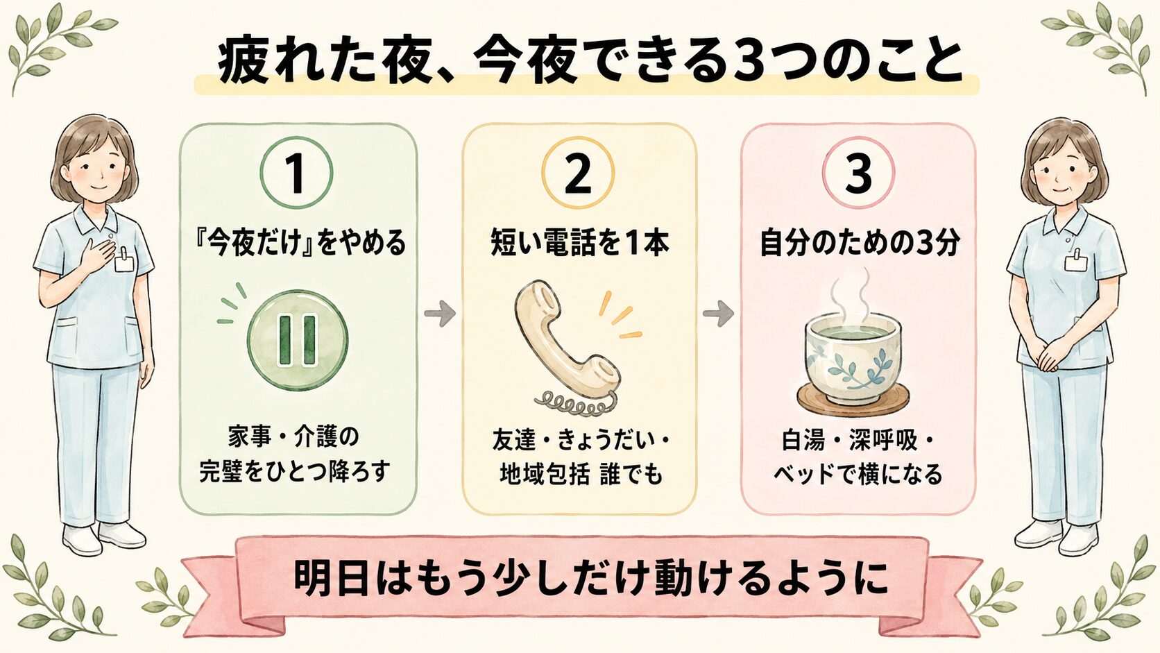 疲れた夜に今夜できる3つのこと