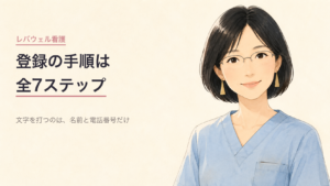 レバウェル看護の登録の手順は全7ステップ